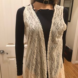 Long lace vest